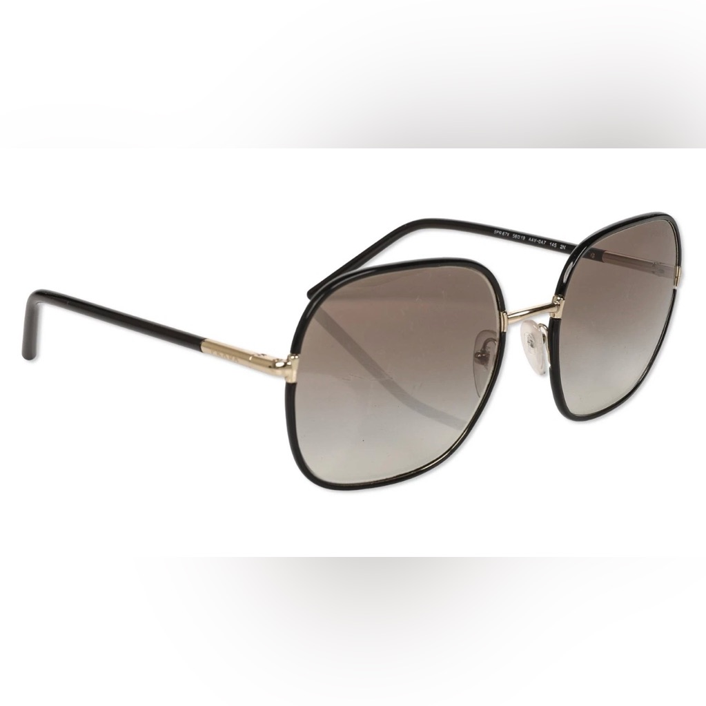 Prada Pr 67xs Women's Sunglasses Pale Gold/Black/Grey Gradient 55